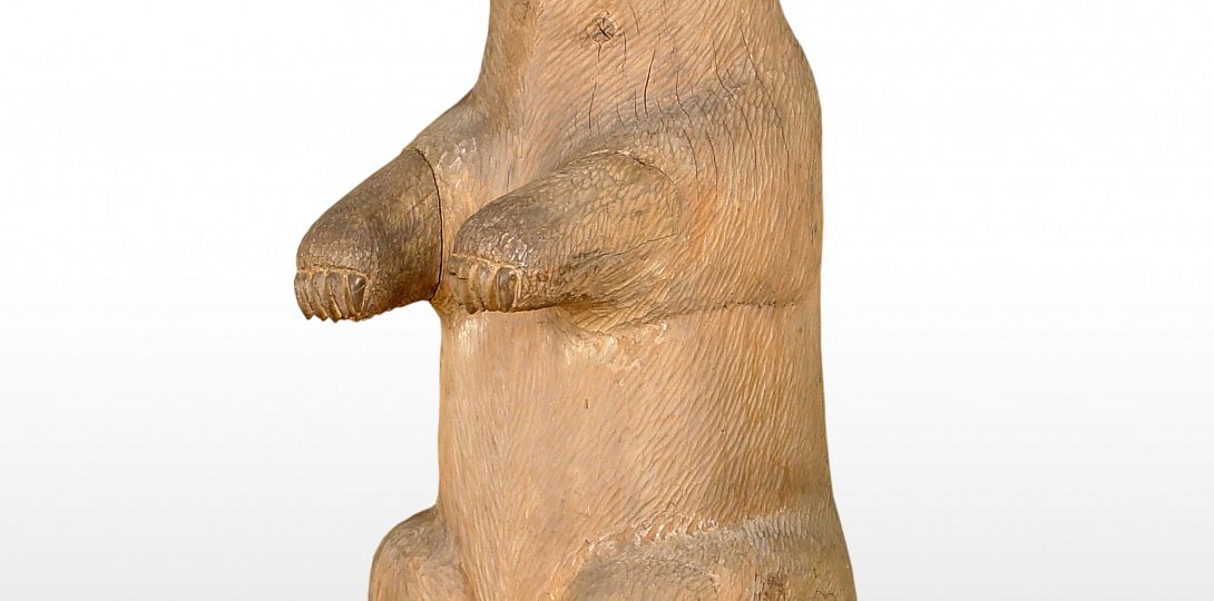 Ul figuralny w kształcie niedźwiedzia, Konrad Osman, Łubie Górne, 1969 r.