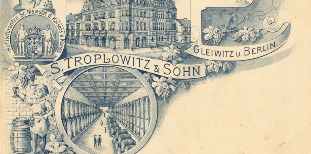 Pocztówka ok. 1900, ze zbiorów Muzeum w Gliwicach
