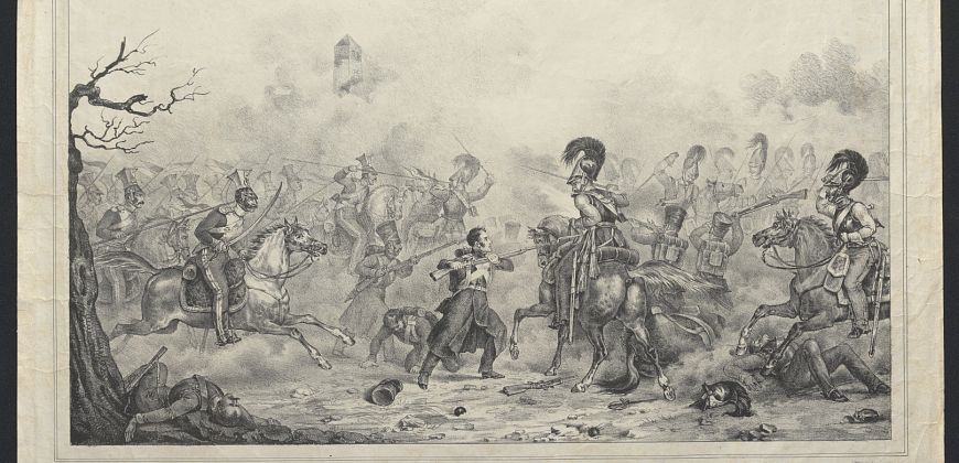 Bitwa pod Grochowem, 25 lutego 1831 r. Źródło: Polona