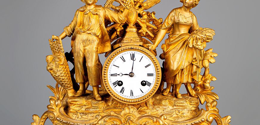 Zegar kominkowy, Francja, 2 poł. XIX w., Muzeum w Gliwicach, fot. A. Stefański