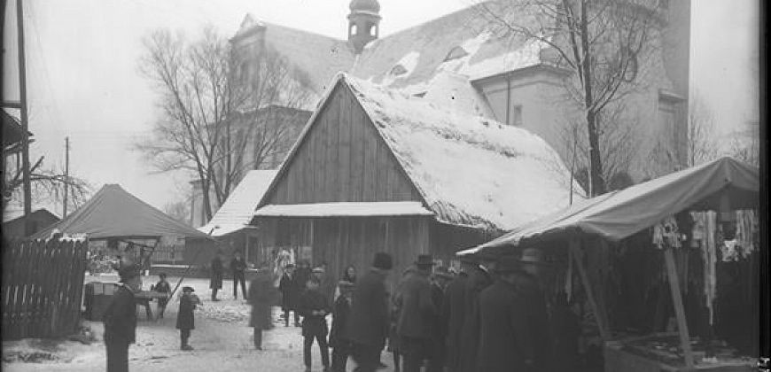 Jarmark Bożonarodzeniowy, Ostropa, lata trzydzieste XX w., zbiory Muzeum w Gliwicach
