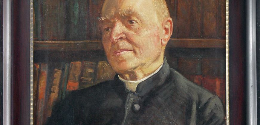 Portret ks. Johannesa Chrząszcza autorstwa Lukasa Mrzygloda, zbiory Muzeum w Gliwicach