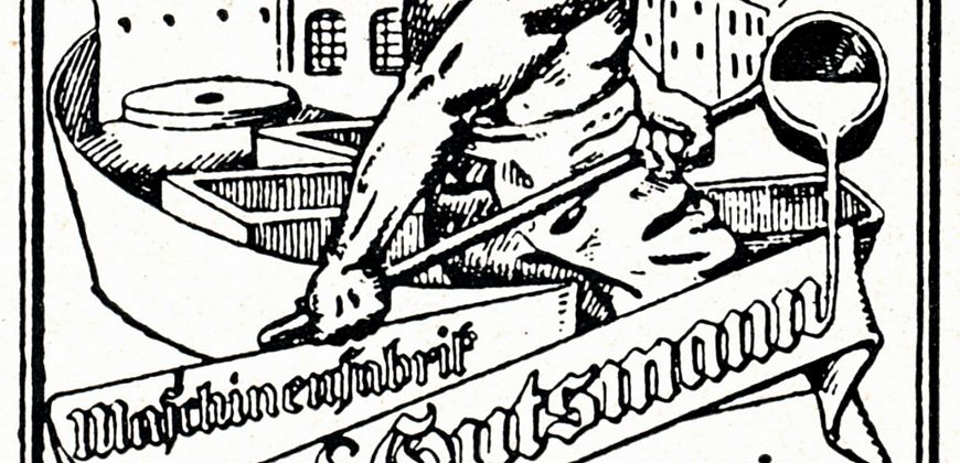 Reklama odlewni Alfreda Gutsmanna, 1928, (ź:) Deutschlands Städtebau. Gleiwitz, hrsg. K. Schabik, Berlin-Halensee, 1928