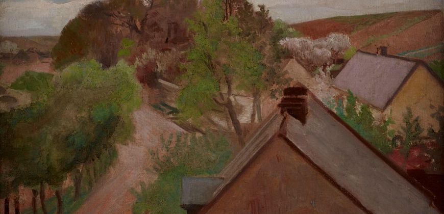 Jacek Malczewski, Pejzaż wiejski z drogą, ok. 1917-1921, zbiory Muzeum Narodowego w Krakowie