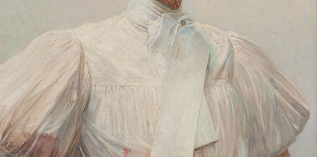 Jacek Malczewski, Autoportret w białym stroju, 1914, zbiory Muzeum Narodowego w Krakowie