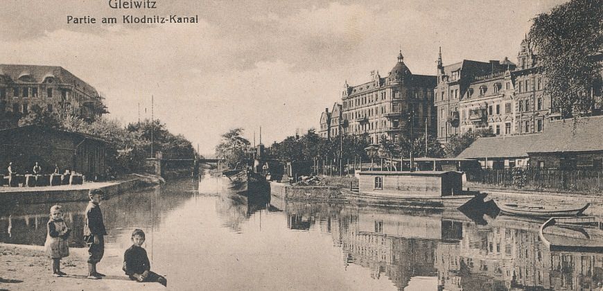 Stary port na Kanale w Gliwicach, 1905 r., ze zbiorów Muzeum w Gliwicach