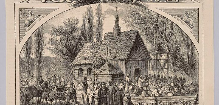 Juliusz Kossak, Wielkanoc z Tygodnik Ilustrowany 1868, nr 15,  zbiory Muzeum Narodowego w Warszawie