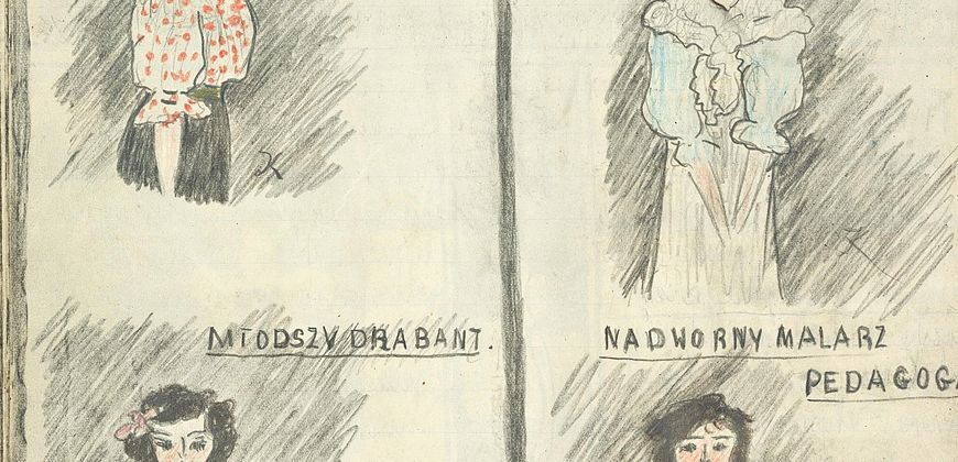 Zofia Kossak, ilustracje i tekst do utworu „Jak pedagog chorował”, 1906, Muzeum Zofii Kossak-Szatkowskiej w Górkach Wielkich