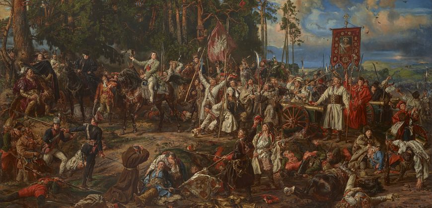 Jan Matejko, Kościuszko pod Racławicami, 1888, Muzeum Narodowe w Krakowie (domena publiczna)