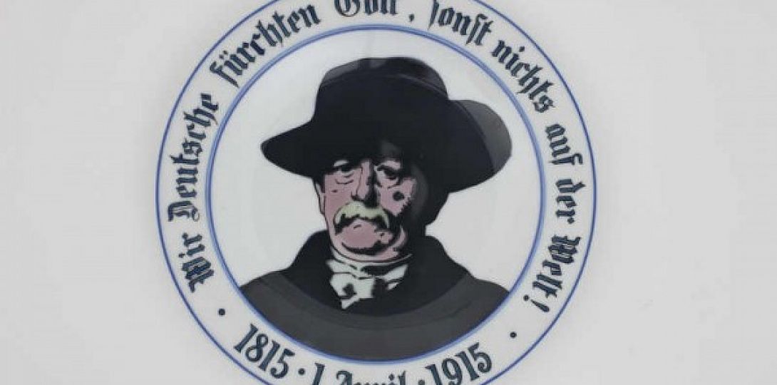 Talerz z wizerunkiem Ottona von Bismarcka, zbiory prywatne Ireny i Romana Gatys